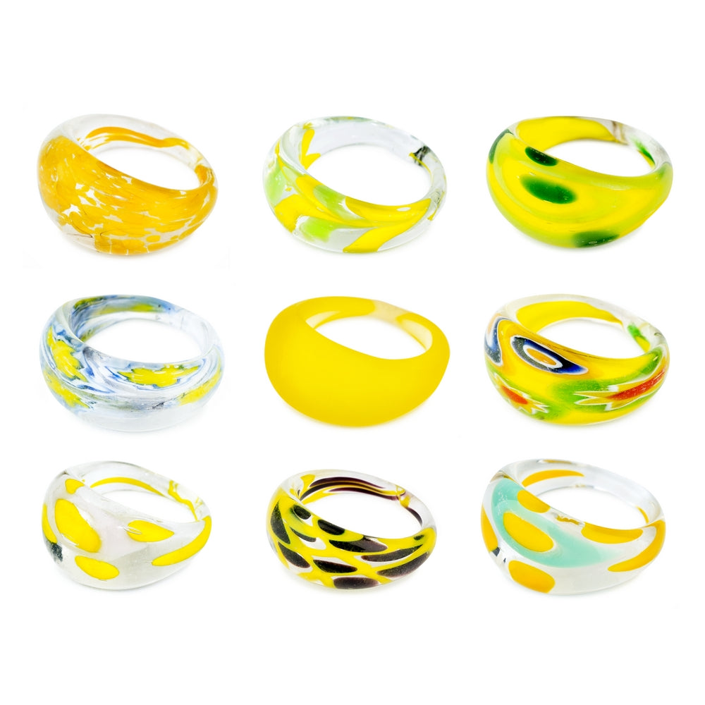 Glass Rings (Yellow)
