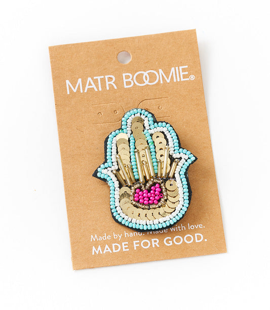 Beaded Bala Mani Hamsa Hand Brooch/Pin - Chrysler Museum Shop