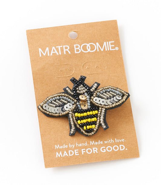 Beaded Bala Mani Bee Brooch/Pin
