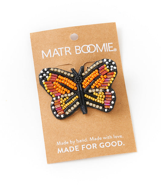 Beaded Bala Mani Butterfly Brooch/Pin