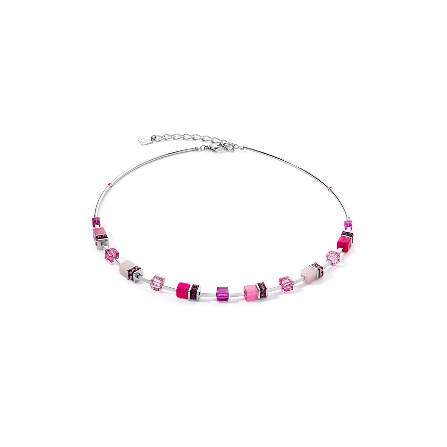 GeoCUBE® Jewelry Set: Pink & Silver