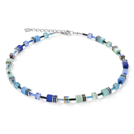 GeoCUBE® Halskette: Blau/Grün