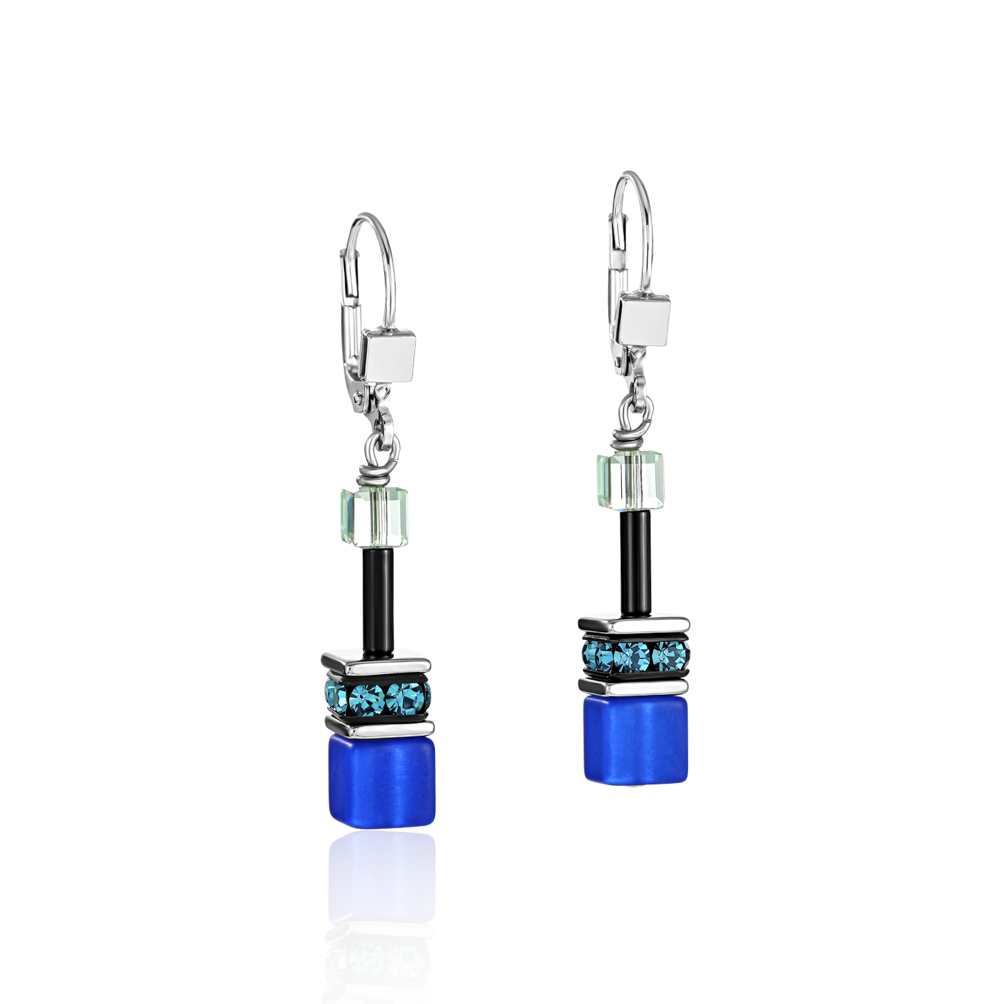 GeoCUBE® Earrings: Blue/Green
