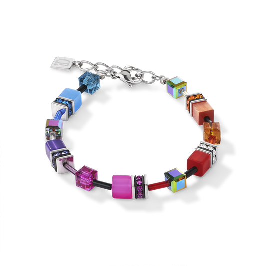 GeoCUBE® Bracelet: Rainbow/Silver
