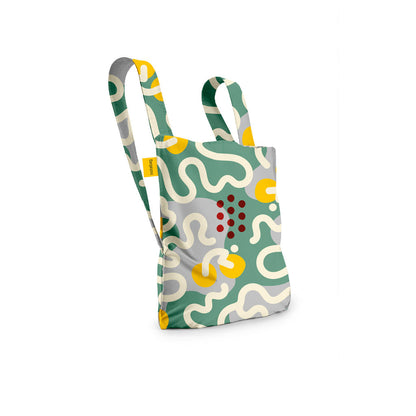 Reusable shopping bag with a pattern on a white background