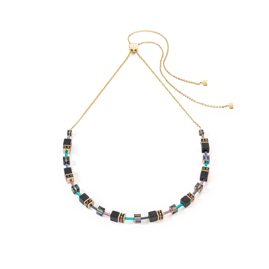 GeoCUBE® Iconic Nature Chain Halskette: Schwarz/Multi