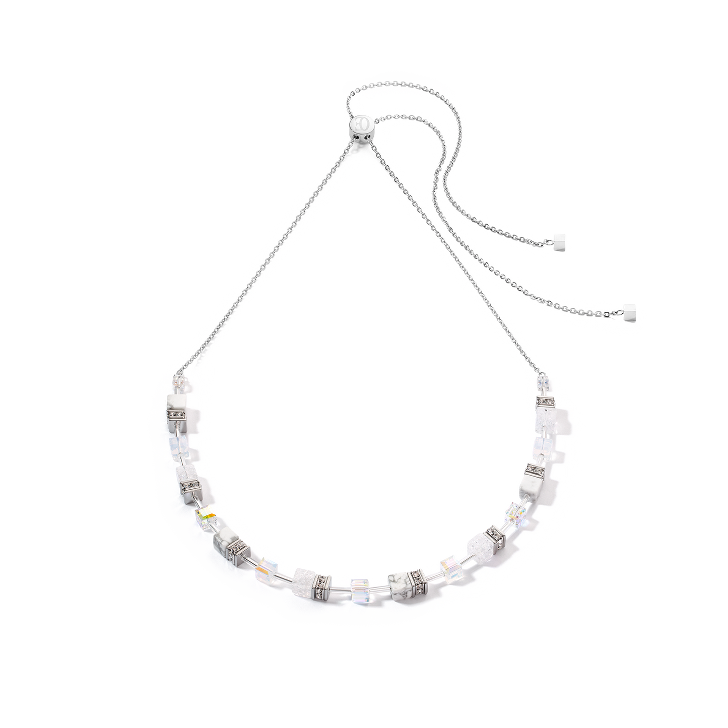 GeoCUBE® Iconic Nature Chain Necklace: White