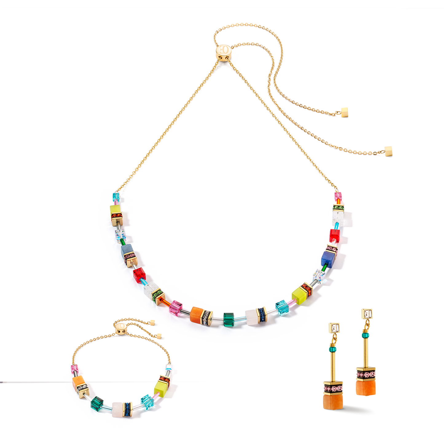 GeoCUBE® Iconic Nature Chain Jewelry Set: Dopamine