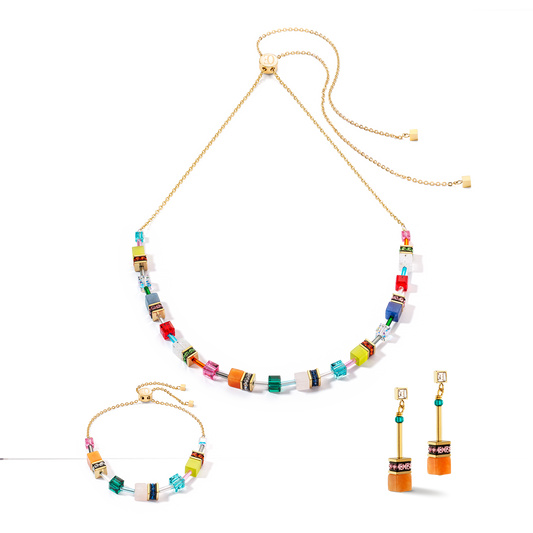 GeoCUBE® Iconic Nature Chain Jewelry Set: Dopamine