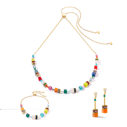 GeoCUBE® Iconic Nature Chain Jewelry Set: Dopamine