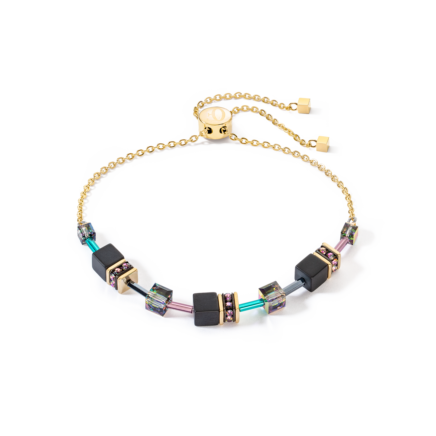 GeoCUBE® Iconic Nature Chain Bracelet: Black/Multi