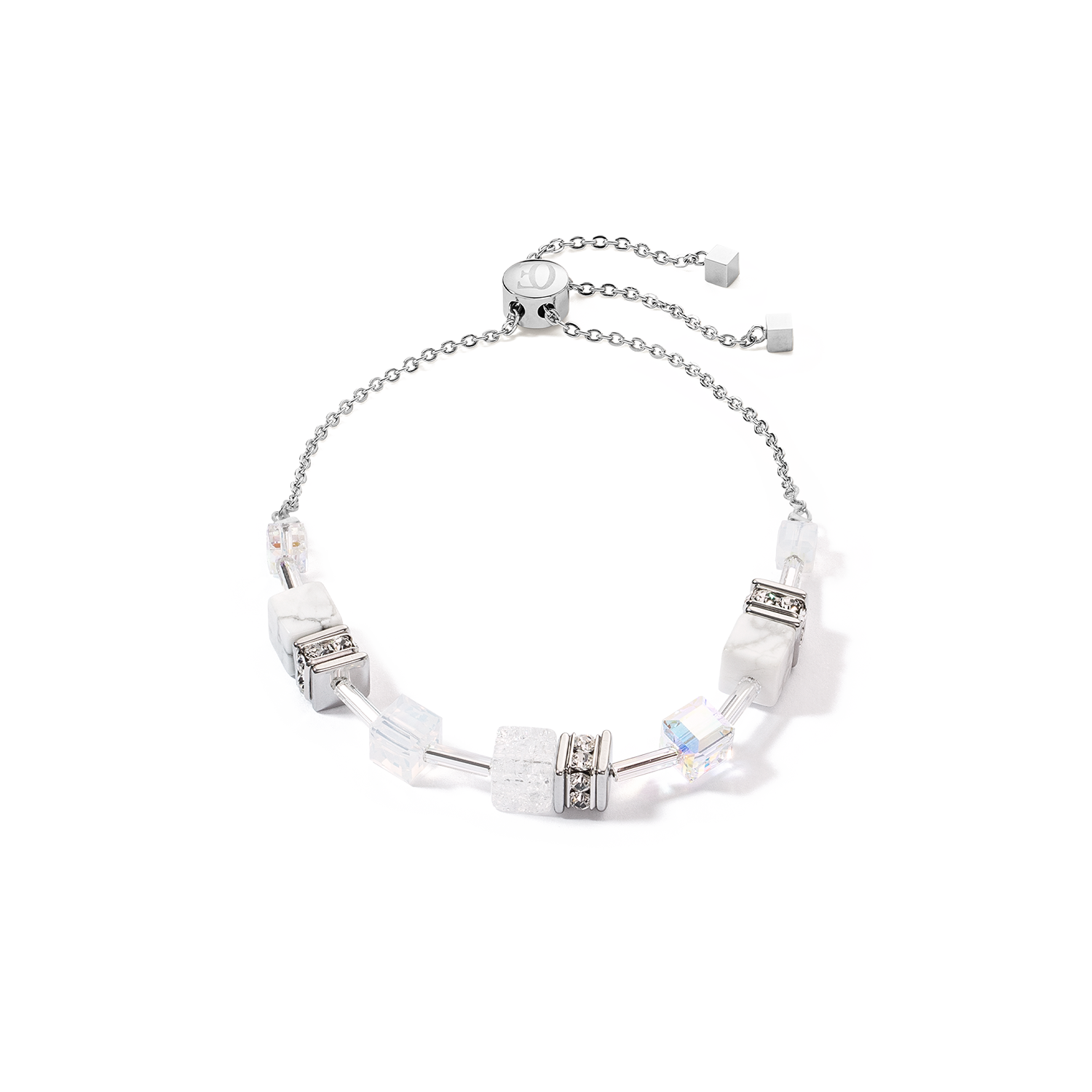 GeoCUBE® Iconic Nature Chain Bracelet: White - Chrysler Museum Shop