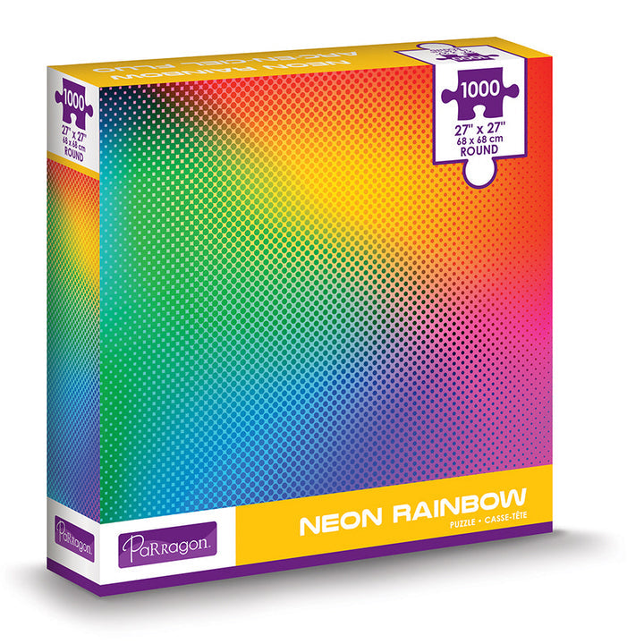 Neon Rainbow Round 1,000-piece Jigsaw Puzzle