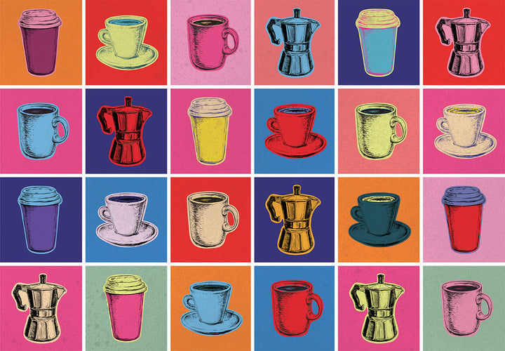 Pop-art Coffee Lovers Jigsaw Puzzle, 1,000-pieces