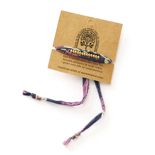 Priya Thread Bracelet (Upcycled Sari Fabric) - Chrysler Museum Shop