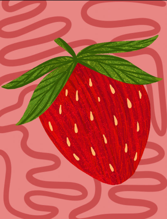 Erdbeer-Blanko-Karte