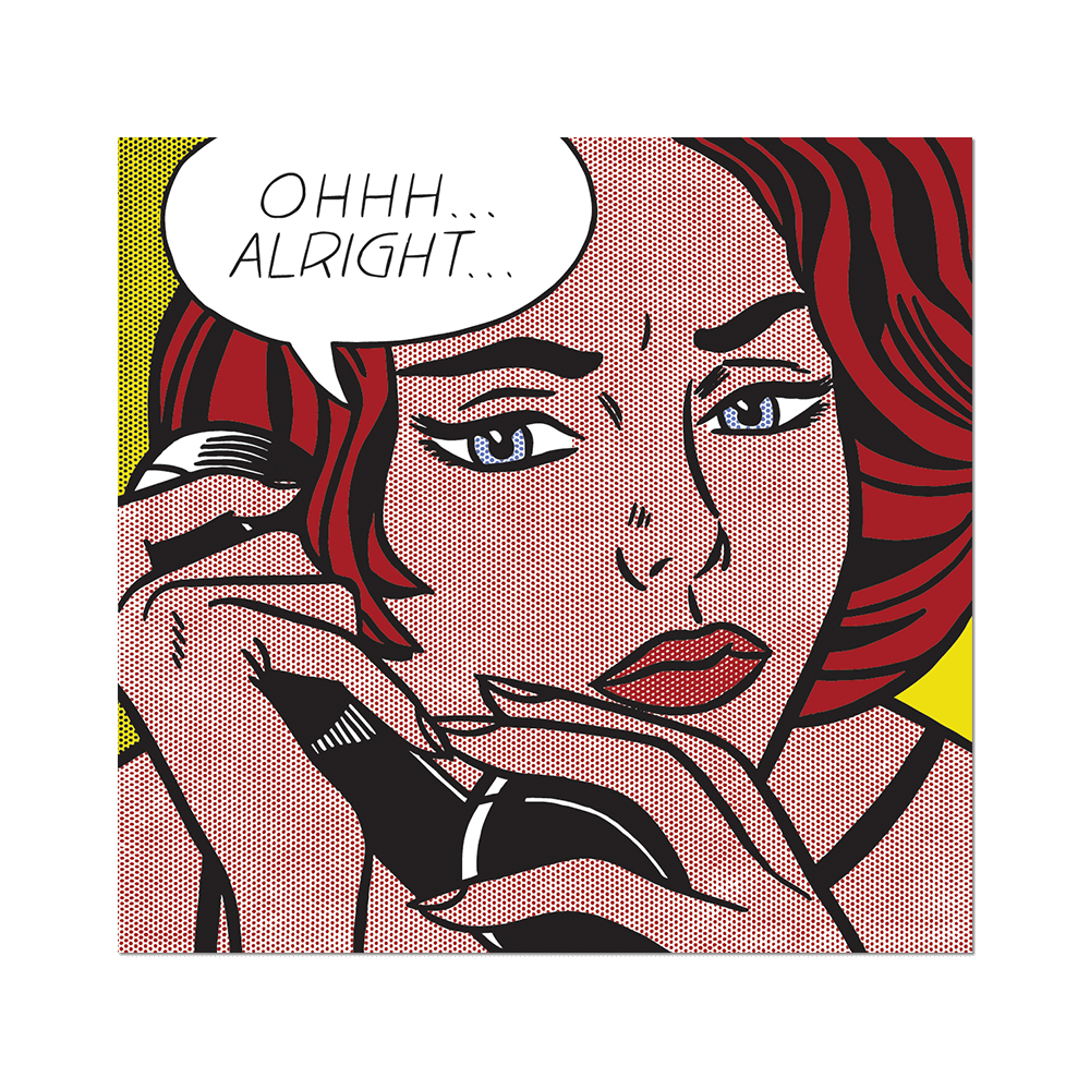 Ohhh... Alright... by Roy Lichtenstein: Die-Cut Sticker - Chrysler Museum Shop