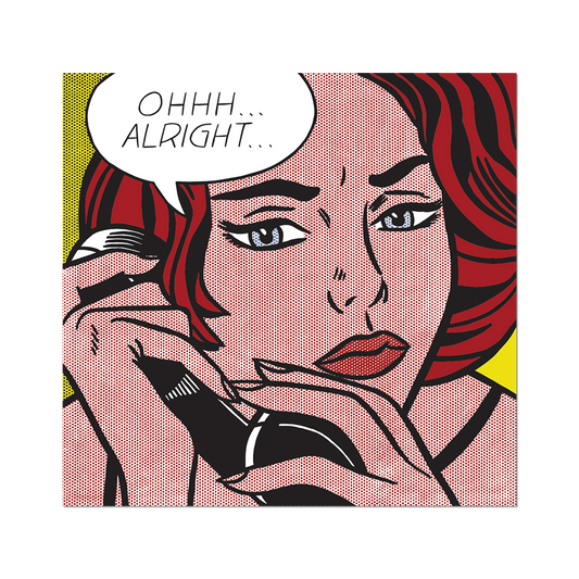 Ohhh... Alright... by Roy Lichtenstein: Die-Cut Sticker - Chrysler Museum Shop