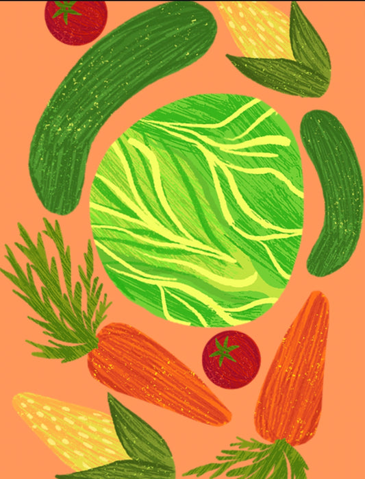 Gemischtes Gemüse (Orange) Blankokarte