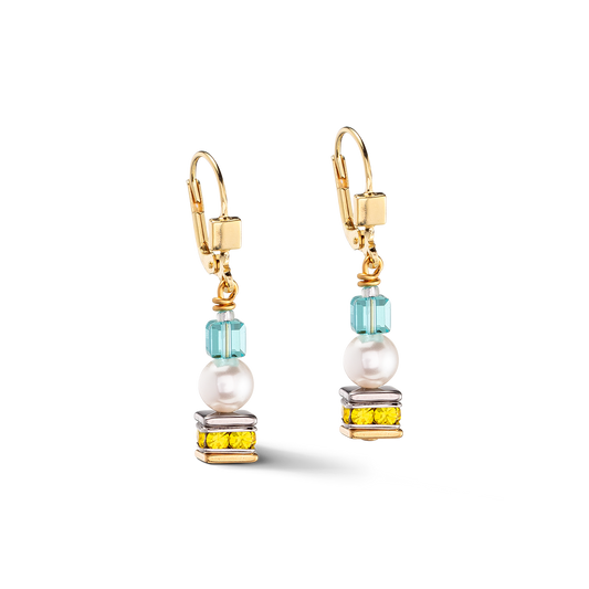 GeoCUBE® Joyful Cubes & Pearls Earrings: Spring - Chrysler Museum Shop