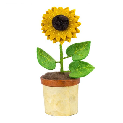 Wool Felt Potted Flower: Sunflower