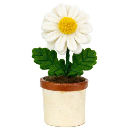 Wool Felt Potted Flower: Daisy