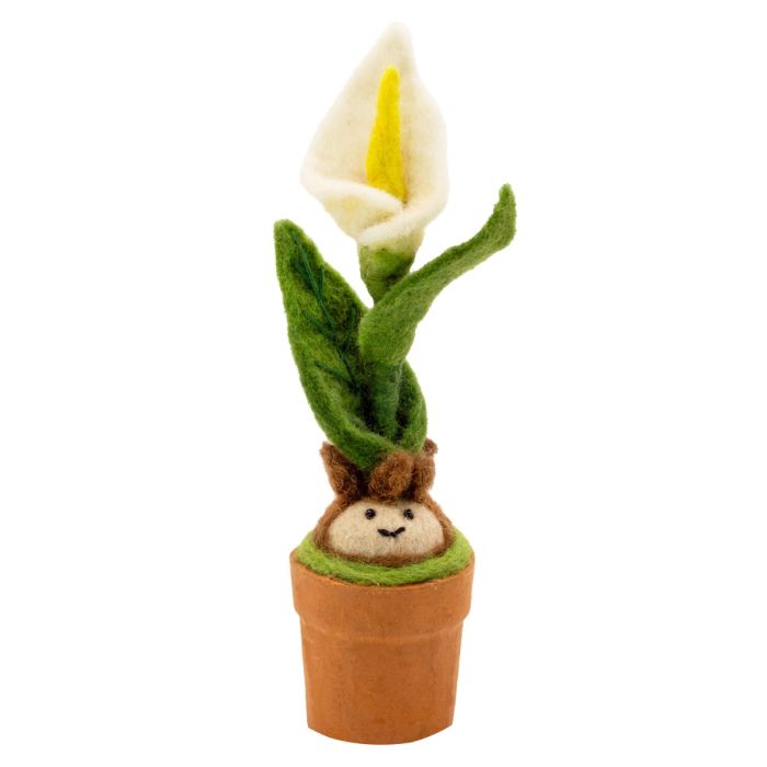 Wool Felt Potted Plant: Calla Lily