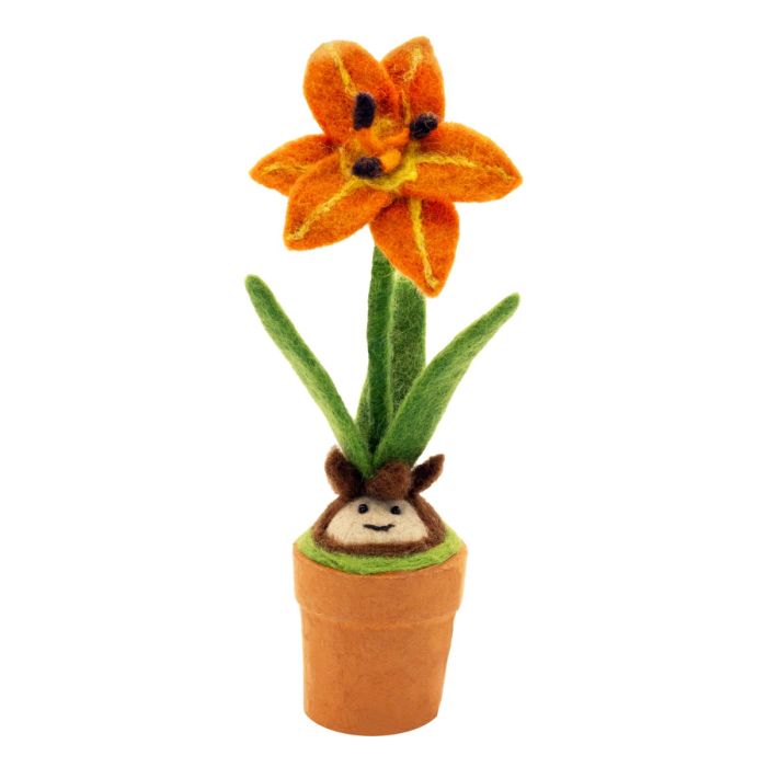 Wool Felt Potted Plant: Day Lily