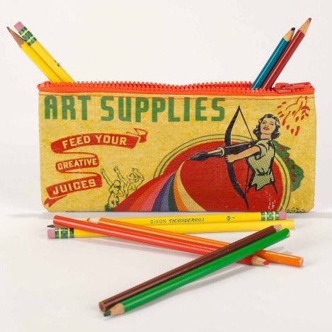 Art Supplies Zippered Pencil Pouch