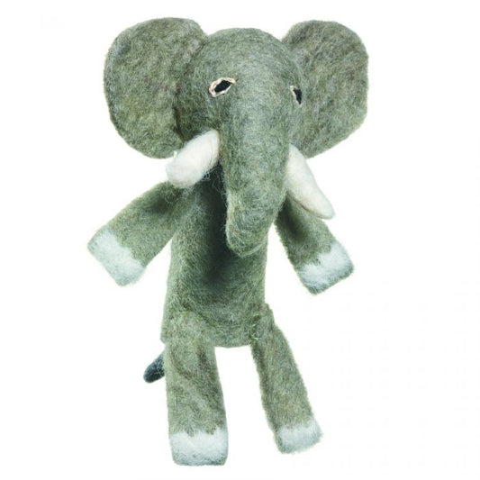 Wild Woolies Finger Puppet: Elephant - Chrysler Museum Shop