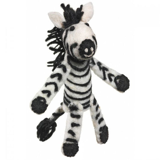 Wild Woolies Finger Puppet: Zebra - Chrysler Museum Shop