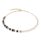 Collar de Perlas Preciosas Fusión GeoCUBE®: Negro/Oro