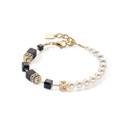 GeoCUBE® Precious Fusion Pearls Bracelet: Black/Gold - Chrysler Museum Shop