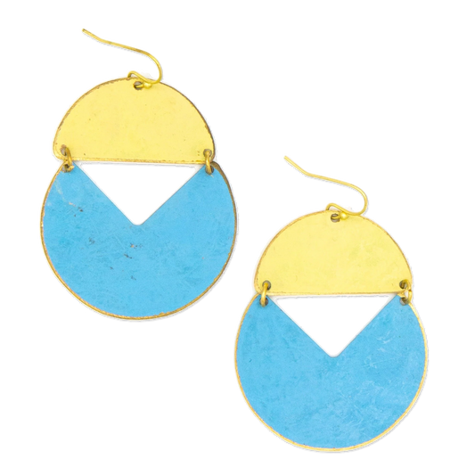 Painted Moon Earrings (Daybreak)