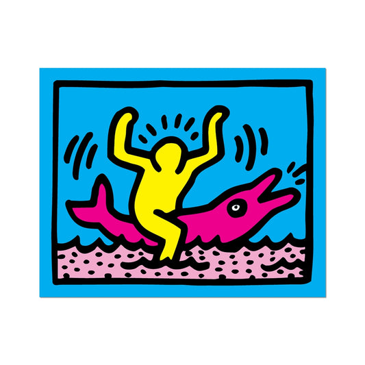 Dolphin Rider by Keith Haring - Die-Cut Sticker - Chrysler Museum Shop