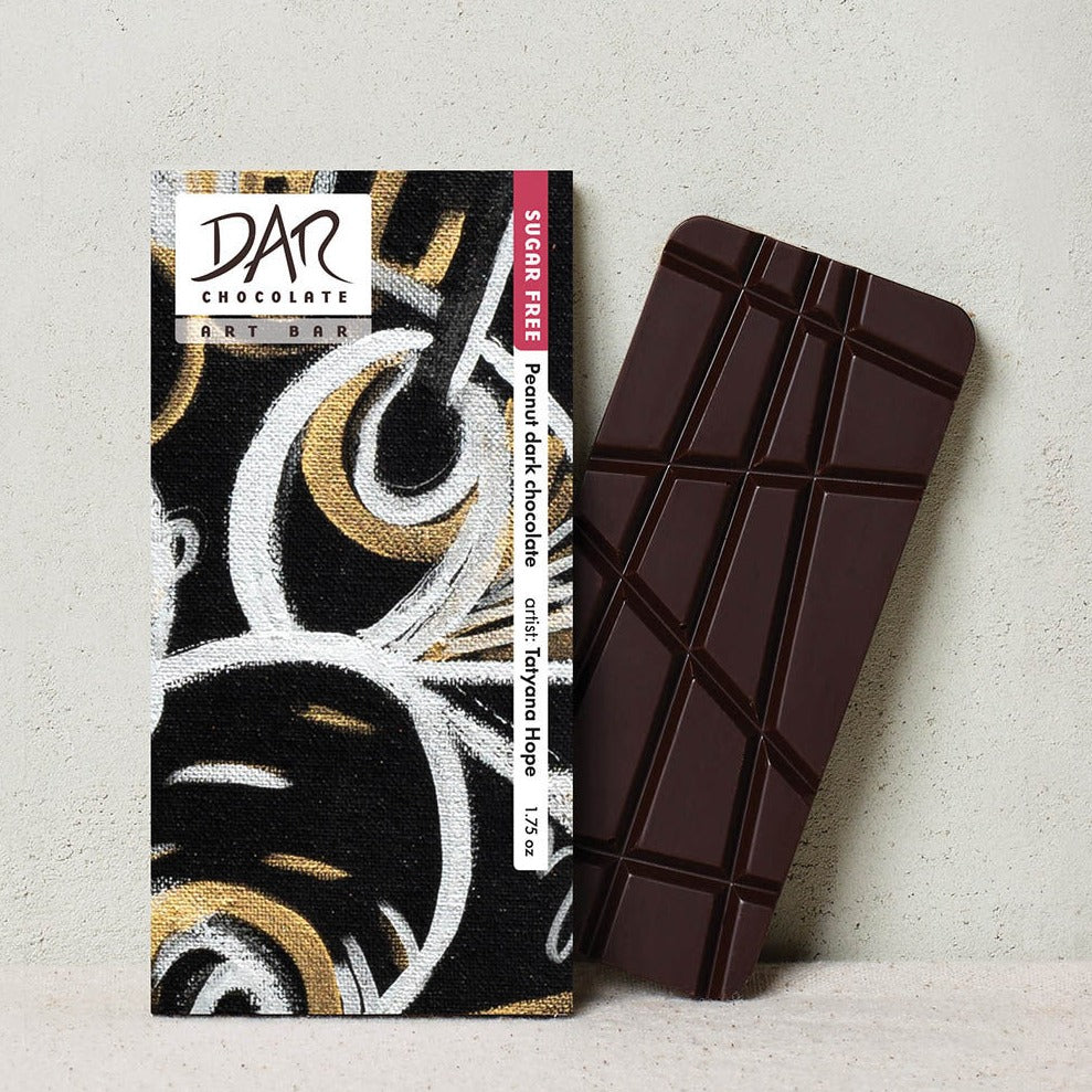 Art Bar: chocolate amargo con maní y sin azúcar
