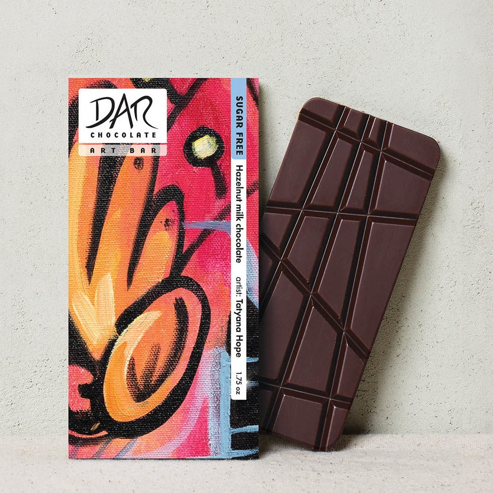 Art Bar: chocolate con leche y avellanas sin azúcar