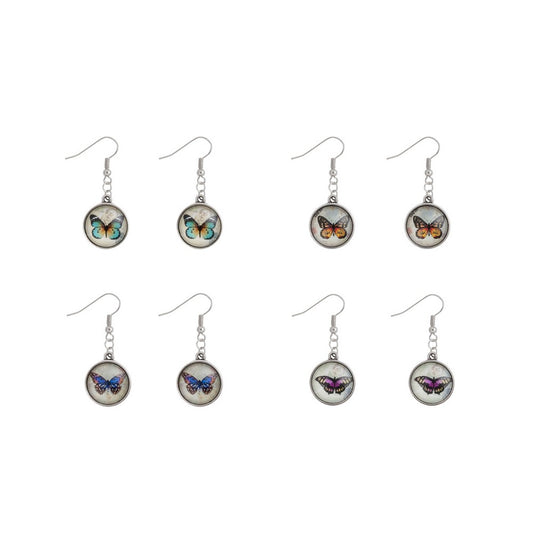 Butterfly Cabochon Drop Earrings - Chrysler Museum Shop