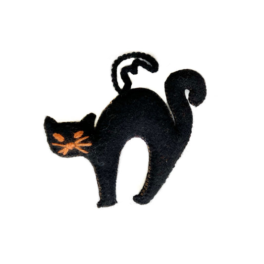 Adorno clásico de Halloween: gato negro