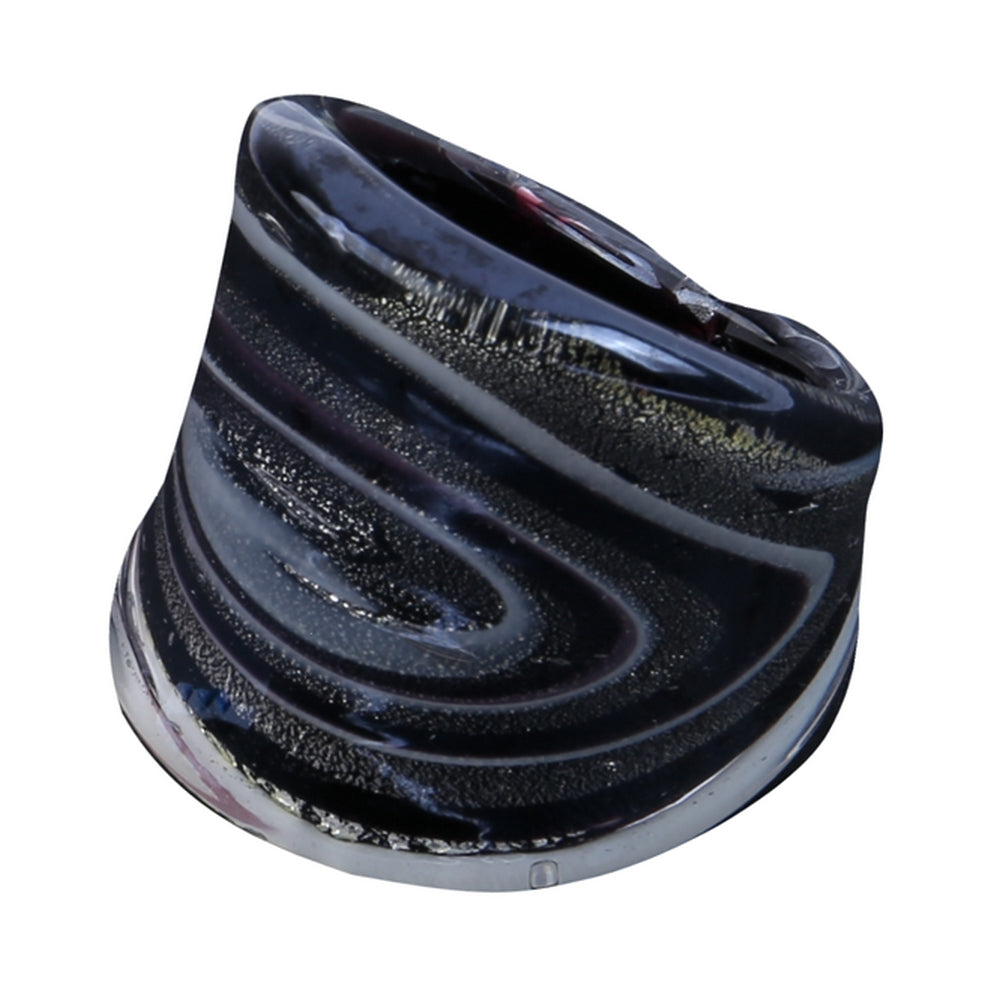 Deep Ocean Glass Ring (Black Swirl) - Chrysler Museum Shop