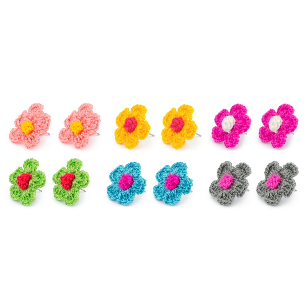 Crocheted Flower Earrings