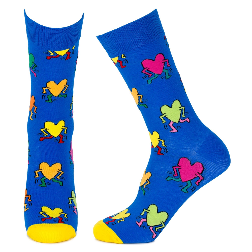 Keith Haring Socks: Hearts - Chrysler Museum Shop