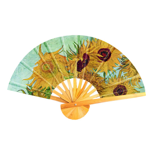 Van Gogh Sunflowers Folding Fabric Hand Fan - Chrysler Museum Shop