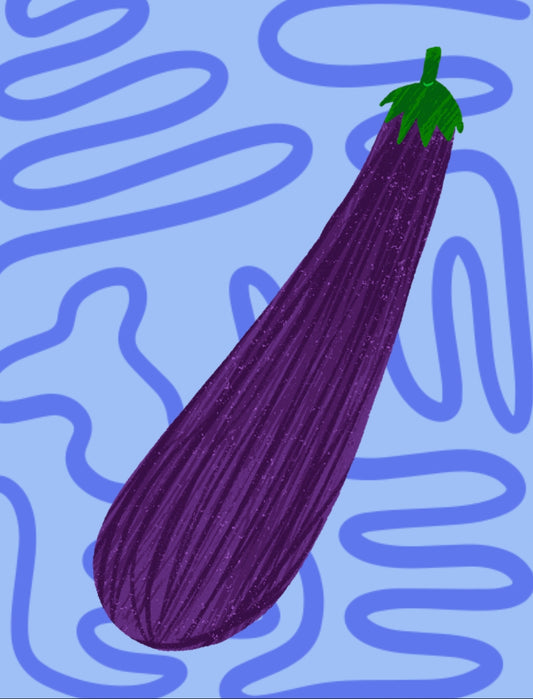 Eggplant Blank Card