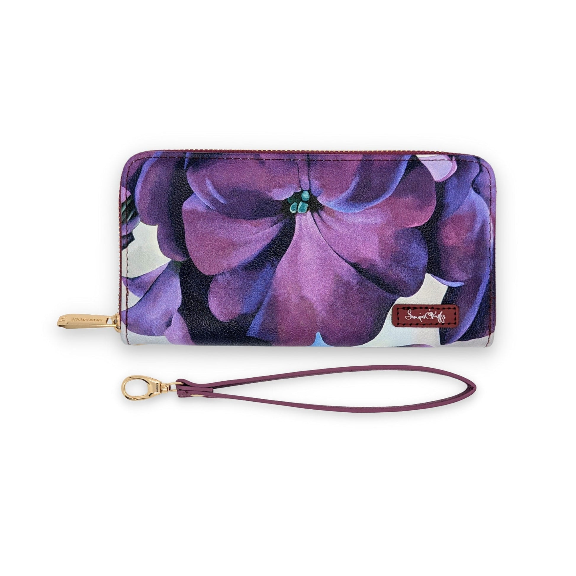 Georgia O'Keeffe "Petunia" Vegan Leather Wristlet - Chrysler Museum Shop