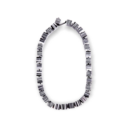 Halskette mit mehrlagigen Würfeln in Schwarz und Weiß