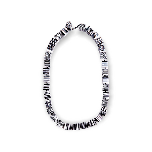 Black & White Layered Cubes Necklace - Chrysler Museum Shop