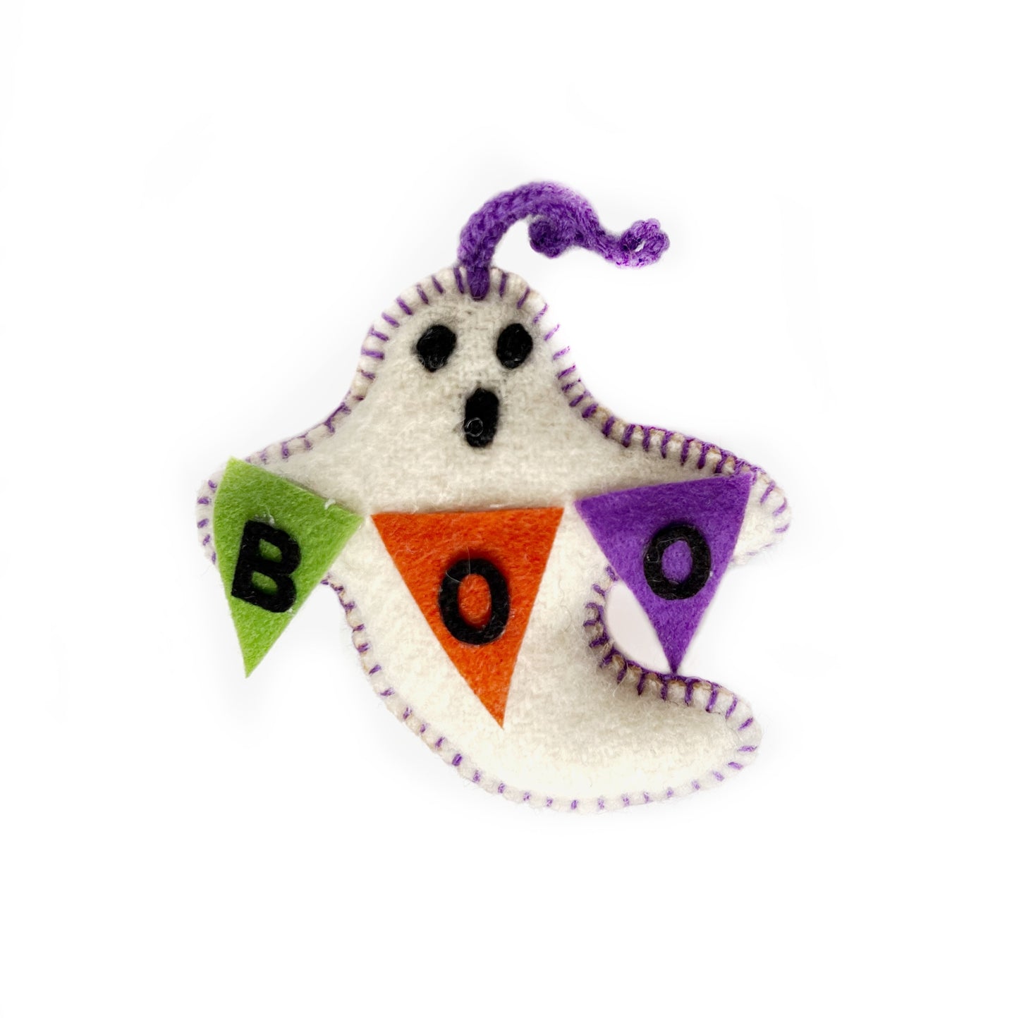 Colorful Halloween Ornament: Boo Ghost
