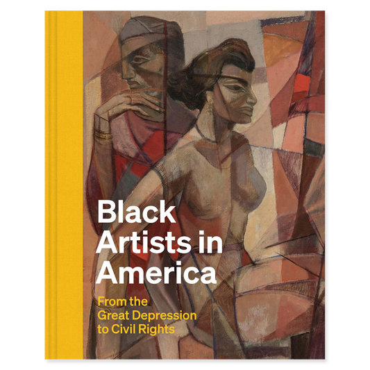 Book cover of 'Black Artists in America' with abstract art design and text.