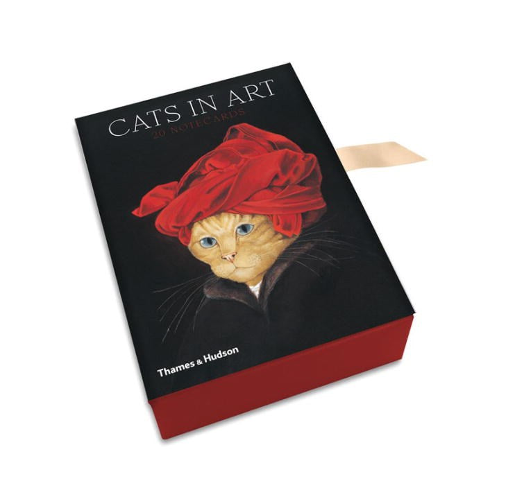 Notizkarten in Schachtel: Katzen in der Kunst